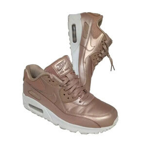 Nike Air Max 90‎ PRM Women's Sz 7 Running Shoes Bronze Metallic 896497-902 Clean